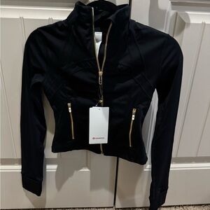 lululemon athletica Black Utility Jacket with Gold Accents